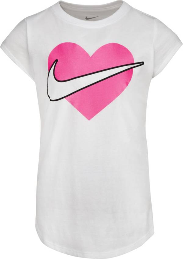 Nike Girl's Core Hearts Short Sleeve T-Shirt