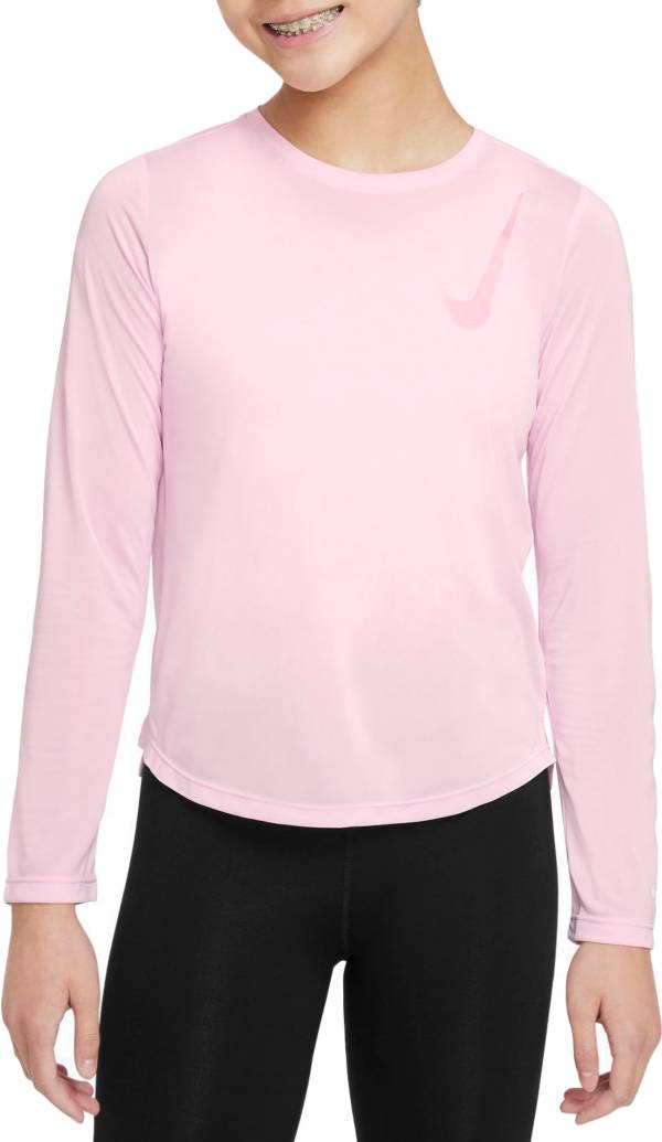 Nike One Girls' Dri-FIT Long-Sleeve Training Top