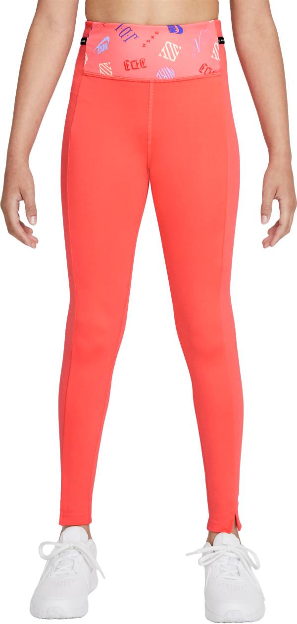 Nike Girls' Dri-FIT One Luxe Printed Leggings