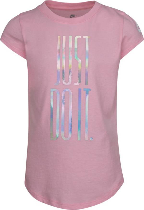 Nike Toddler Girls' Iridescent JDI Short Sleeve T-Shirt