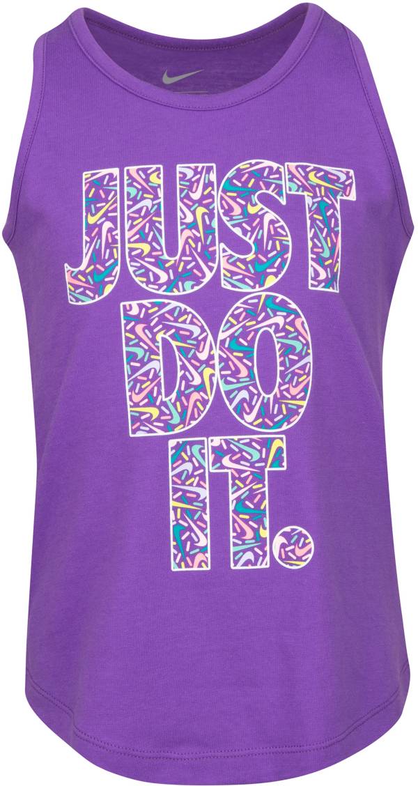 Nike Little Girls' Sprinkle Swoosh Just Do It Logo Tank Top