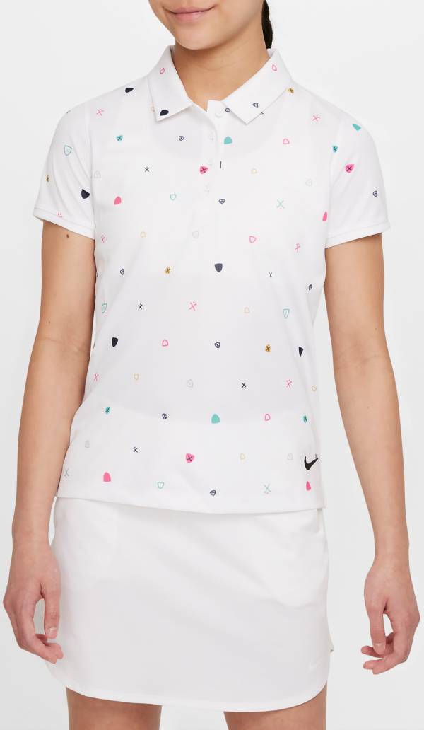 Nike Girls' Dri-FIT Victory Printed Golf Polo
