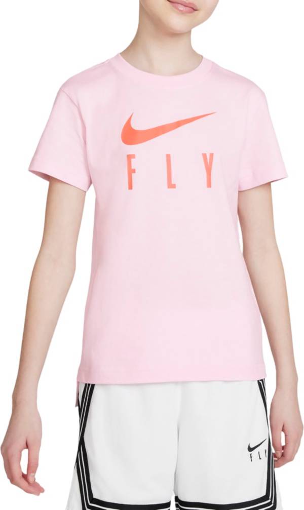 Nike Girls' Sportswear Swoosh Fly T-Shirt