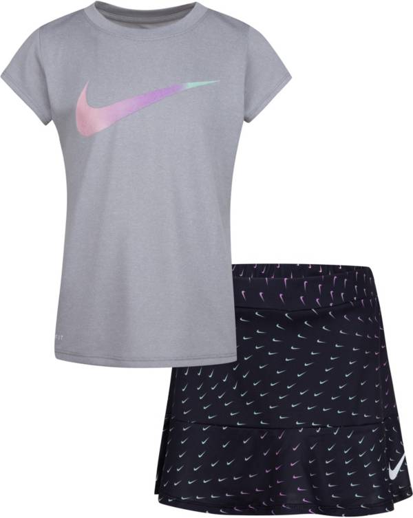 Nike Little Girls' Swoosh Wave T-Shirt And Scooter Set