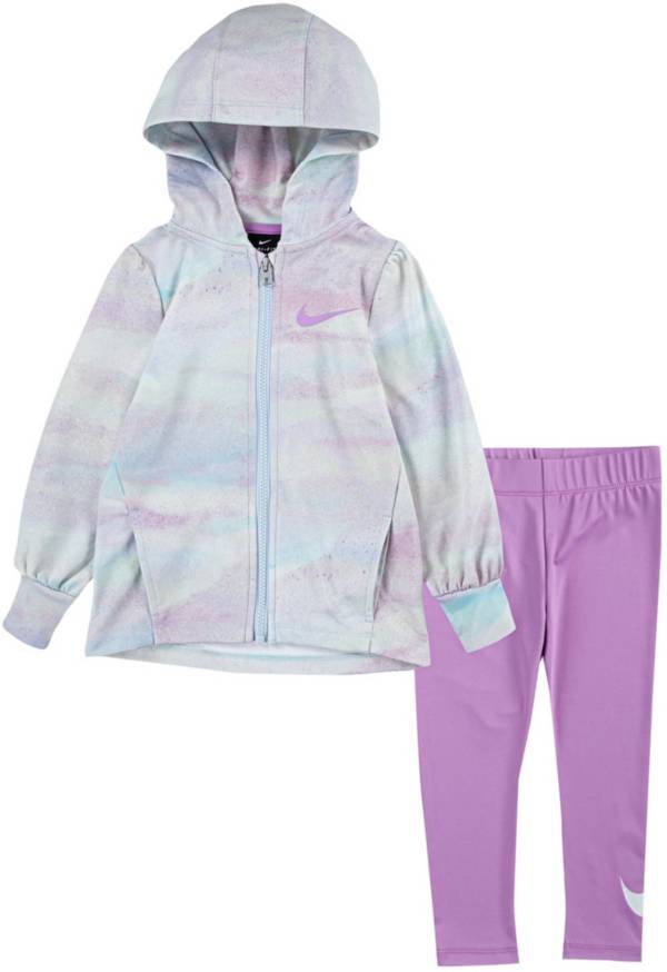 Nike Toddler Girls' Therma Full-Zip Hoodie and Leggings Set