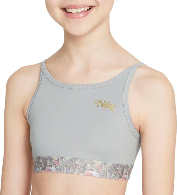 Nike Girls' Dri-FIT Trophy Studio Floral Low Support Sports Bra