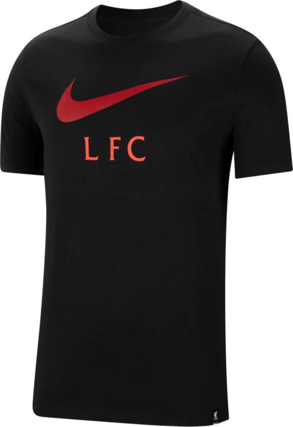 Nike Men's Liverpool Swoosh Black T-Shirt