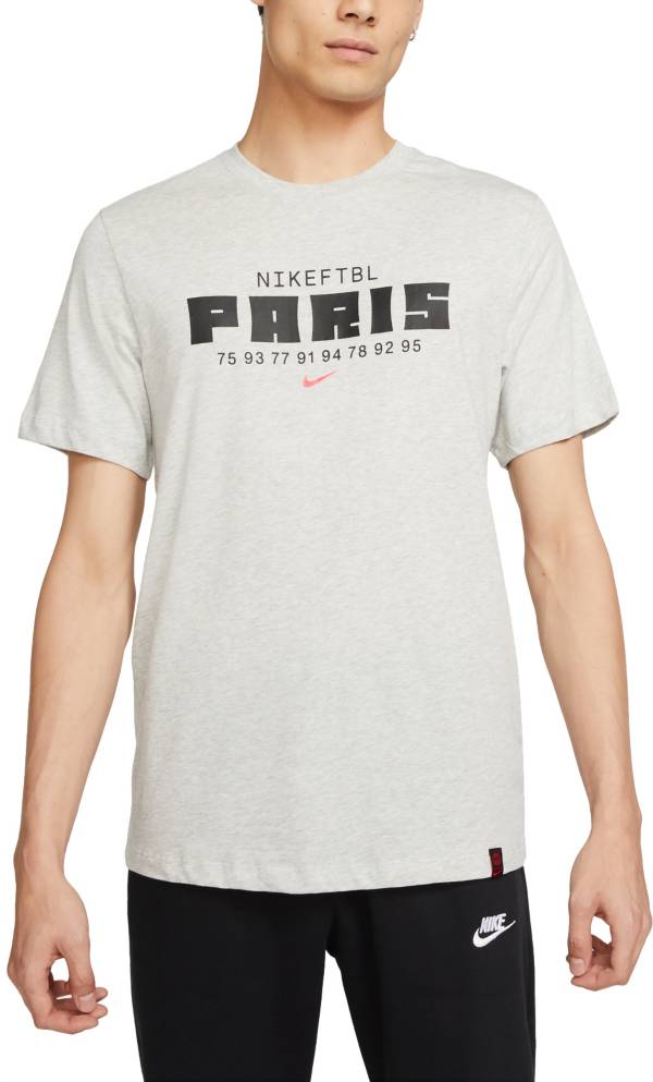 Nike Men's Paris Saint-Germain '21 Voice Grey T-Shirt