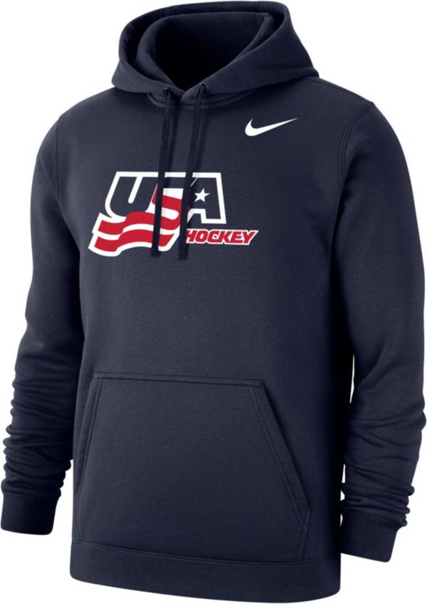 Nike USA Hockey 2022 Olympic Club Navy Pullover Hoodie