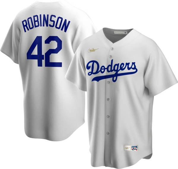 Nike Men's Brooklyn Dodgers Jackie Robinson #42 White Cool Base Jersey