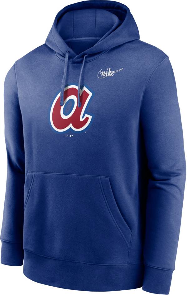 Nike Men's Atlanta Braves Blue Club Logo Pullover Hoodie