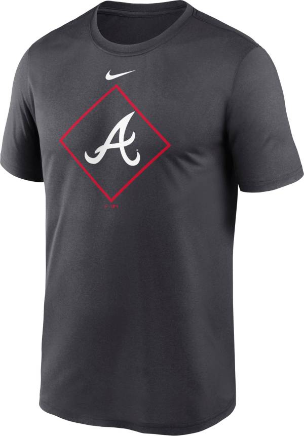 Nike Men's Atlanta Braves Charcoal Legend Icon T-Shirt