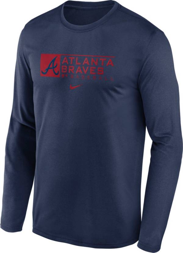 Nike Men's Atlanta Braves Navy Legend Issue Long Sleeve T-Shirt