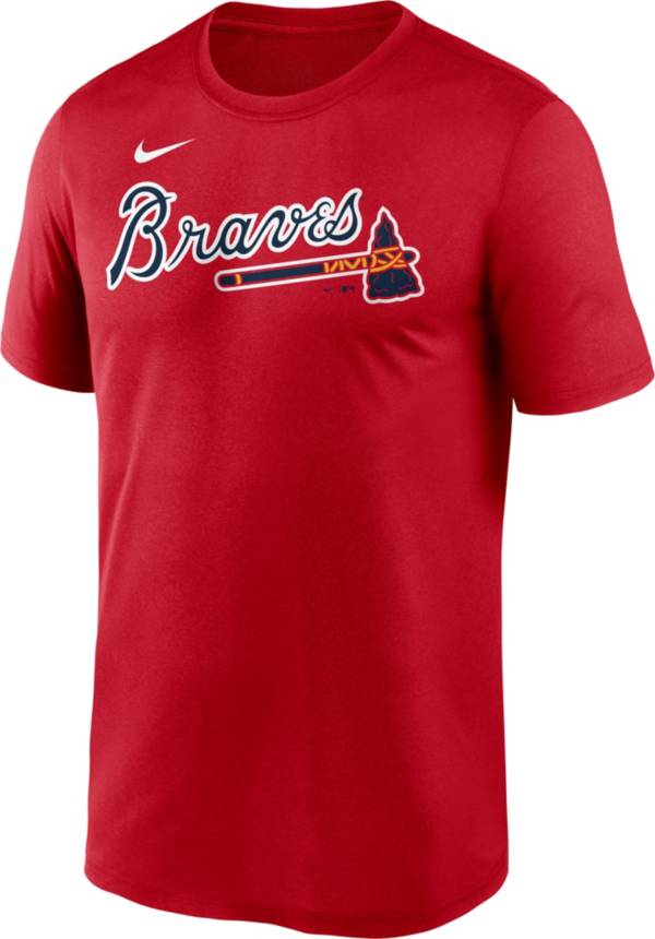 Nike Men's Atlanta Braves Red Wordmark Legend T-Shirt product image