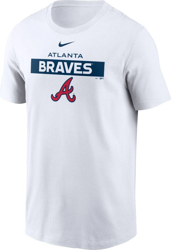 Nike Men's Atlanta Braves White Cotton T-Shirt