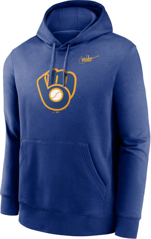 Nike Men's Milwaukee Brewers Blue Club Logo Pullover Hoodie product image