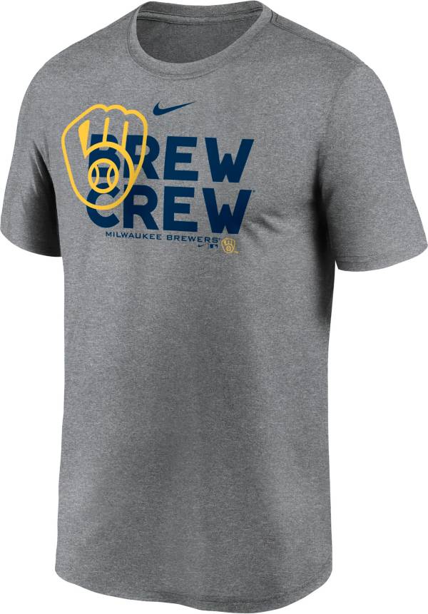 Nike Men's Milwaukee Brewers Gray Legend T-Shirt