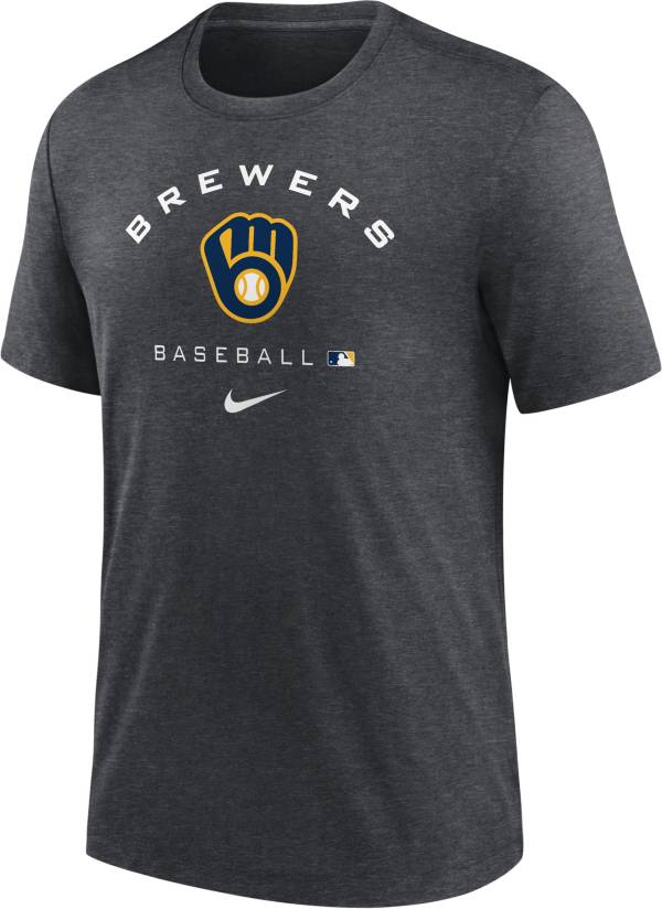 Nike Men's Milwaukee Brewers Gray Early Work T-Shirt