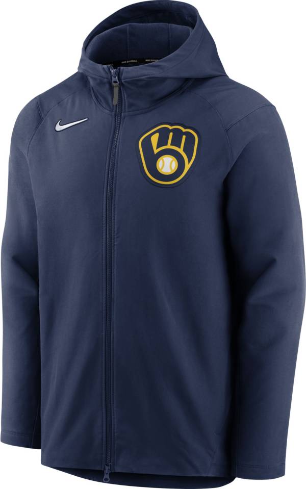 Nike Men's Milwaukee Brewers Therma Fleece Hoodie