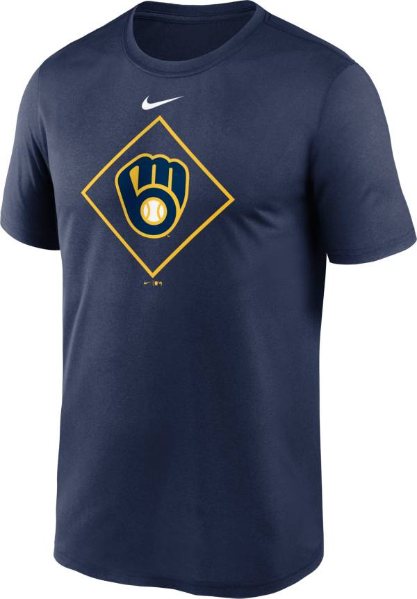 Nike Men's Milwaukee Brewers Navy Legend Icon T-Shirt