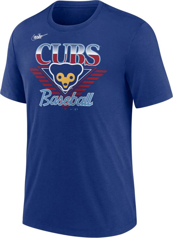 Nike Men's Chicago Cubs Blue Cooperstown Rewind T-Shirt