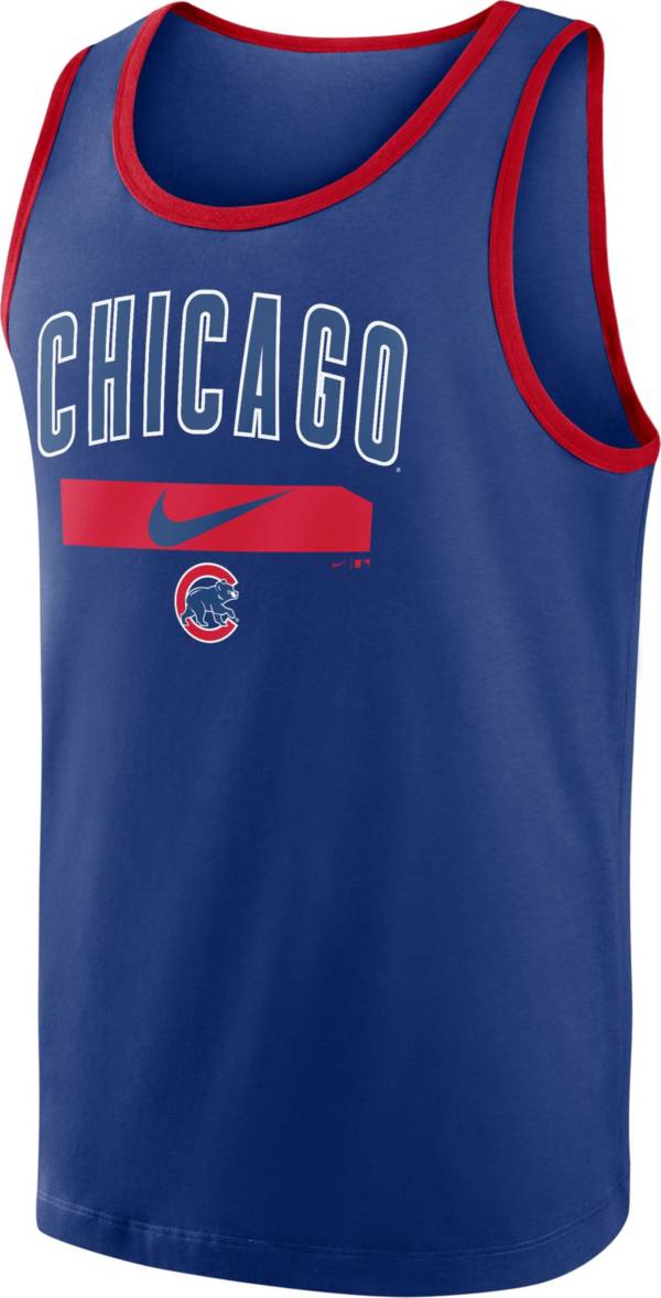 Nike Men's Chicago Cubs Blue Cotton Tank Top