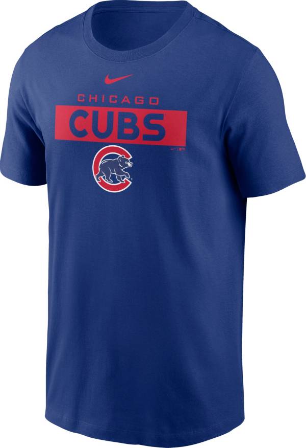 Nike Men's Chicago Cubs Blue Cotton T-Shirt