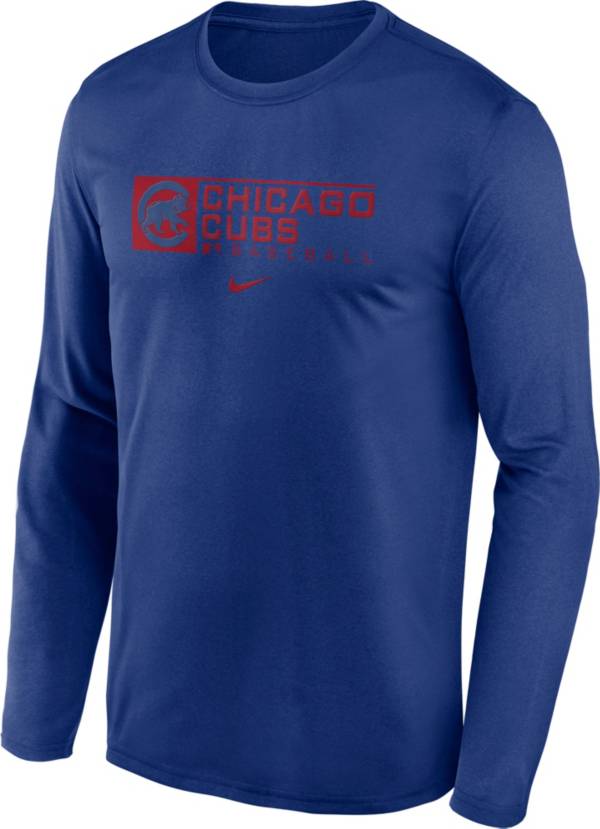 Nike Men's Chicago Cubs Blue Legend Issue Long Sleeve T-Shirt