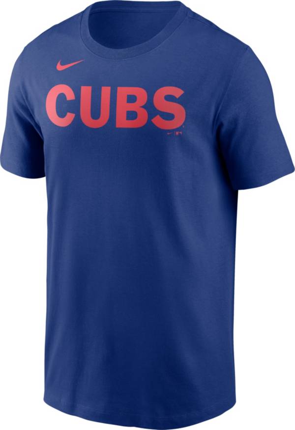 Nike Men's Chicago Cubs Blue Wordmark Legend T-Shirt