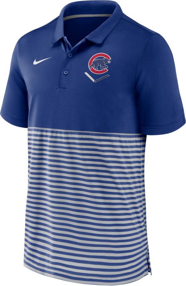 Nike Men's Chicago Cubs Stripe White Polo