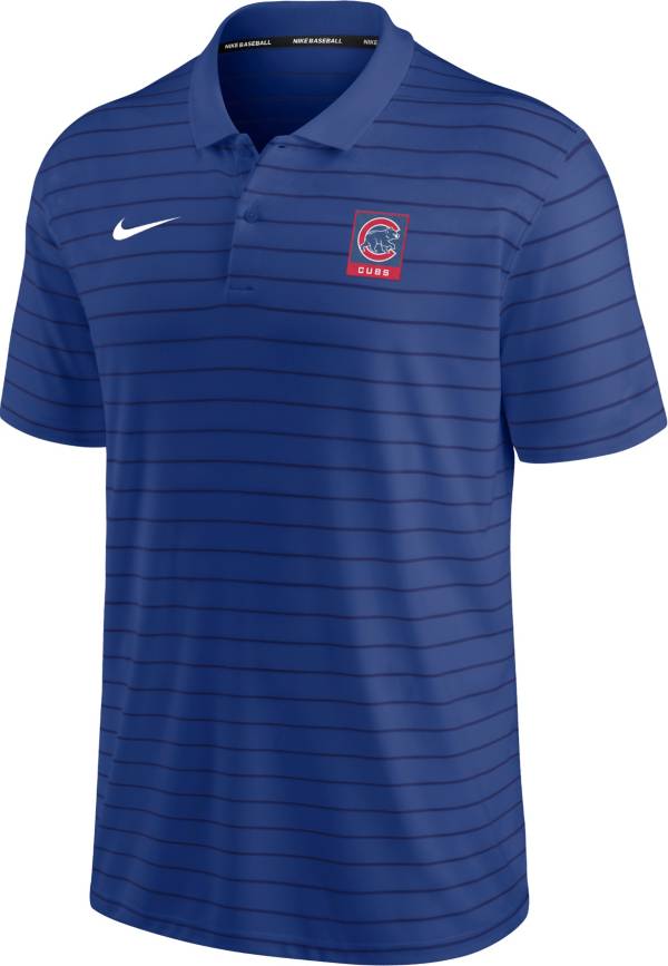 Nike Men's Chicago Cubs Blue Striped Polo product image