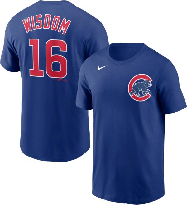 Nike Men's Chicago Cubs Patrick Wisdom #16 Blue T-Shirt