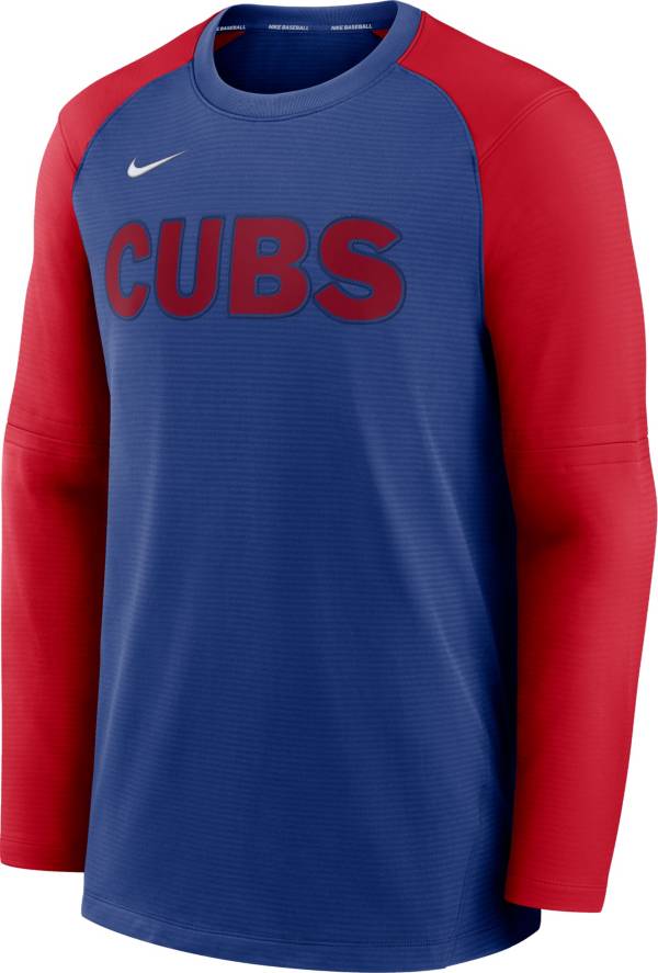 Nike Men's Chicago Cubs Blue Authentic Collection Pre-Game Long Sleeve T-Shirt
