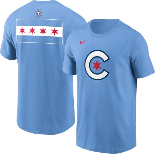 Nike Men's Chicago Cubs Blue 2021 City Connect Graphic T-Shirt product image