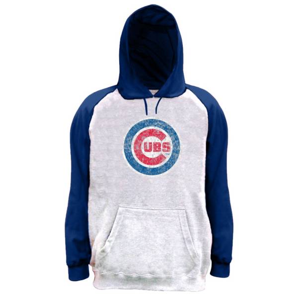 Nike Men's Big and Tall Chicago Cubs Grey Raglan Sleeve Hoodie