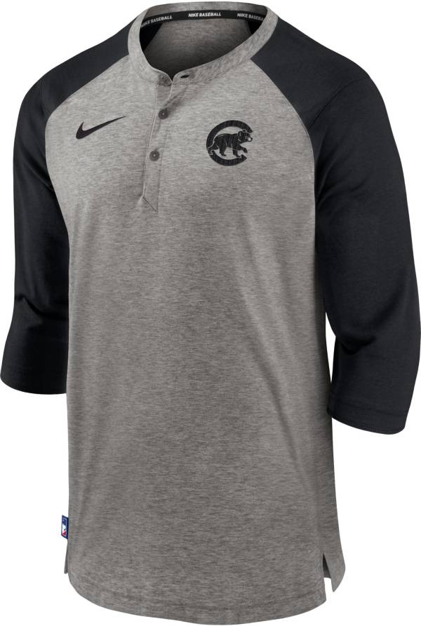 Nike Men's Chicago Cubs Gray ¾ Flux Hoodie