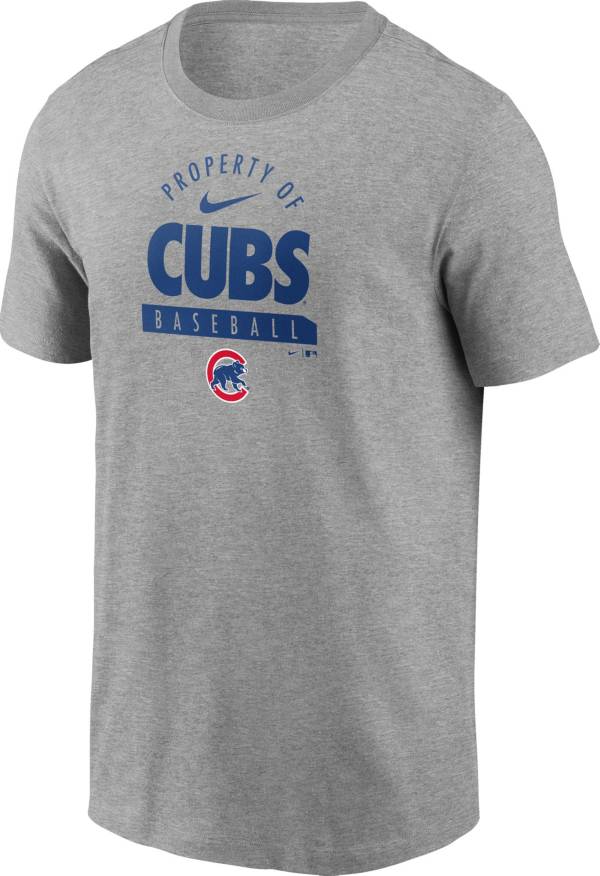 Nike Men's Chicago Cubs Grey ‘Property Of' T-Shirt