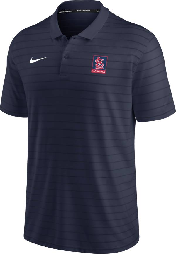 Nike Men's St. Louis Cardinals Navy Striped Polo