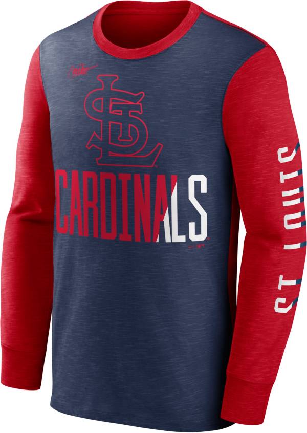 Nike Men's St. Louis Cardinals Red Split Long Sleeve T-Shirt