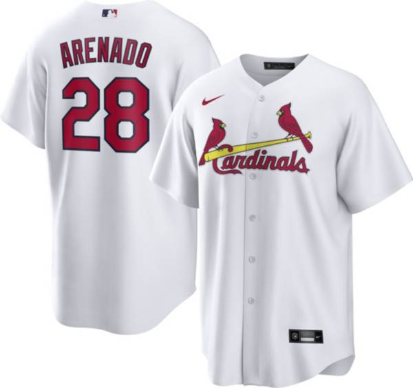 Nike Men's St. Louis Cardinals Nolan Arenado #28 Replica Cool Base White Jersey