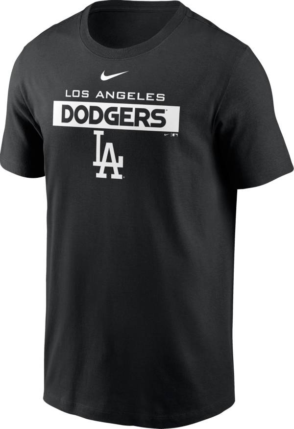 Nike Men's Los Angeles Dodgers Black Cotton T-Shirt