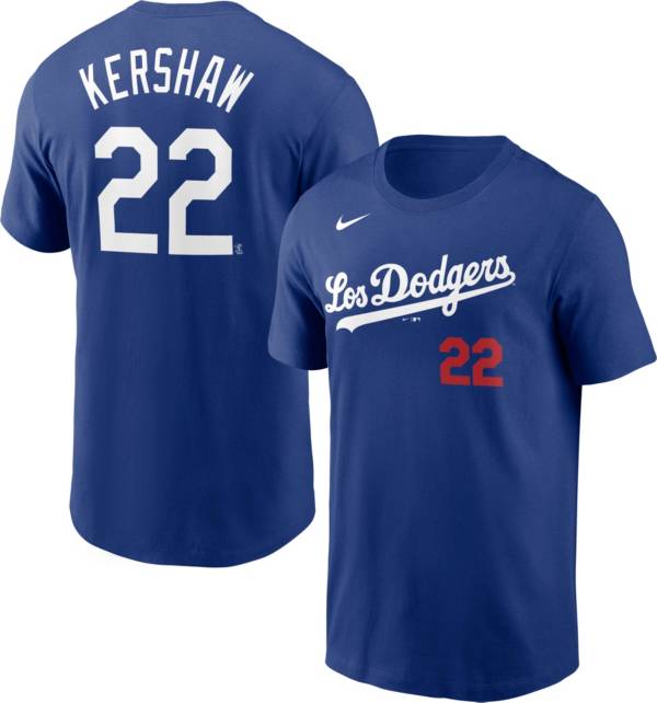 Nike Men's Los Angeles Dodgers Clayton Kershaw #22 Royal T-Shirt product image