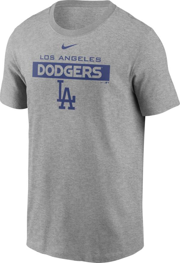 Nike Men's Los Angeles Dodgers Gray Cotton T-Shirt