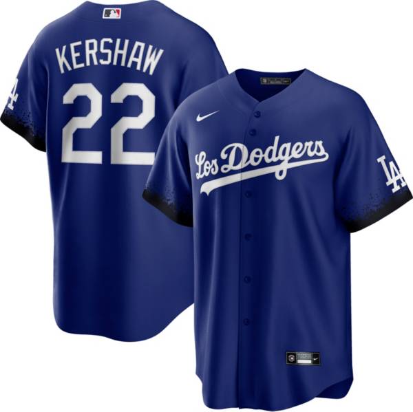 Nike Men's Los Angeles Dodgers Clayton Kershaw #22 2022 City Connect Cool Base Jersey
