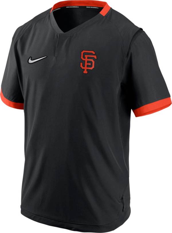 Nike Men's San Francisco Giants Black Short Sleeve Hot Jacket