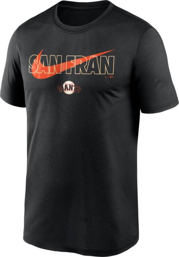 Nike Men's San Francisco Giants Black Swoosh Legend T-Shirt