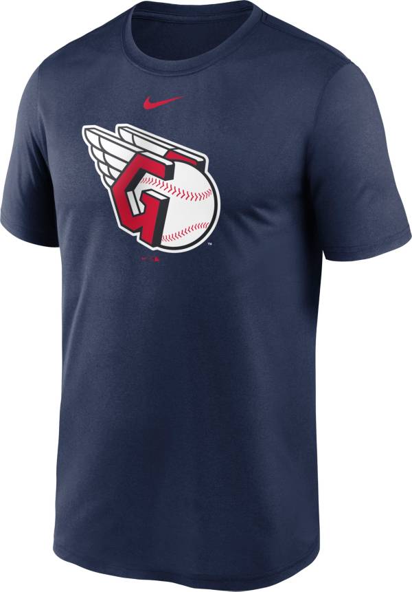 Nike Men's Cleveland Guardians Navy Large Logo T-Shirt