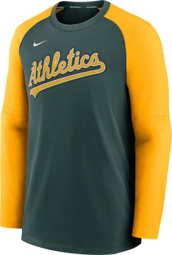 Nike Men's Oakland Athletics Green Authentic Collection Pre-Game Long Sleeve T-Shirt