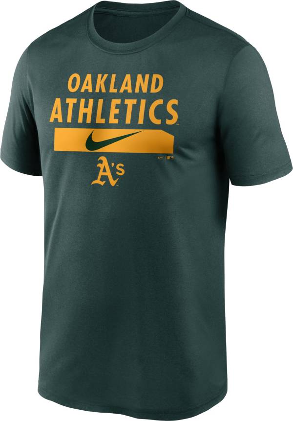 Nike Men's Oakland Athletics Green Practice Cotton T-Shirt