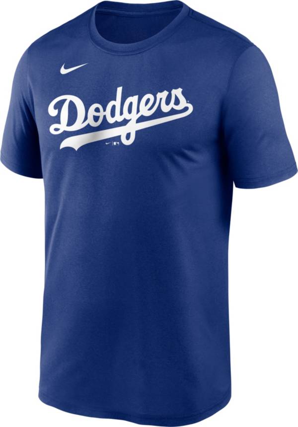 Nike Men's Los Angeles Dodgers Dodger Blue Wordmark Legend T-Shirt